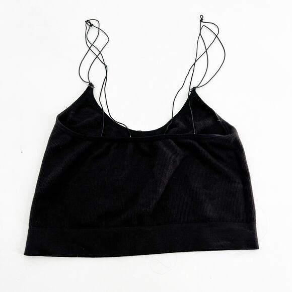 Urban‎ Outfitters Black Cropped Cami Tank Medium - Picture 2 of 4